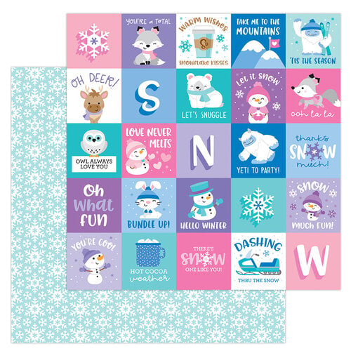 Doodlebug Design - Winter Wonderland Collection - 12 x 12 Double Sided Paper - Snow Much Fun