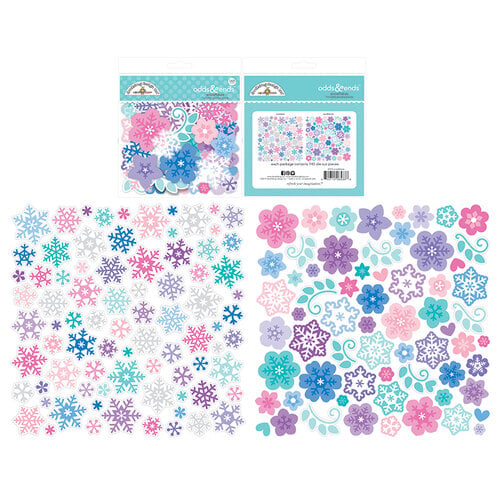 Doodlebug Design - Winter Wonderland Collection - Odds and Ends - Die Cut Cardstock Pieces - Snowflakes