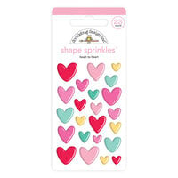 Doodlebug Design - Love Notes Collection - Sprinkles - Enamel Dots - Heart To Heart