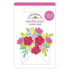 Doodlebug Design - Love Notes Collection - Doodle-Pops - 3 Dimensional Cardstock Stickers - Sending Love