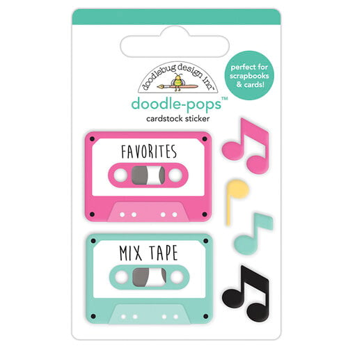 Doodlebug Design - Love Notes Collection - Doodle-Pops - 3 Dimensional Cardstock Stickers - Our Song