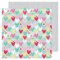 Doodlebug Design - Love Notes Collection - 12 x 12 Double Sided Paper - Sweet Hearts