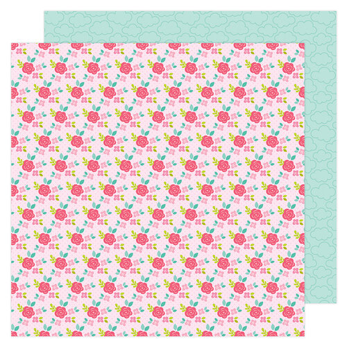 Doodlebug Design - Love Notes Collection - 12 x 12 Double Sided Paper - Rose Trellis