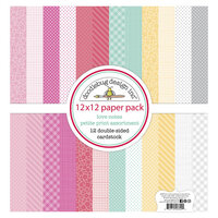 Doodlebug Design - Love Notes Collection - 12 x 12 Paper Pack - Petite Print Assortment