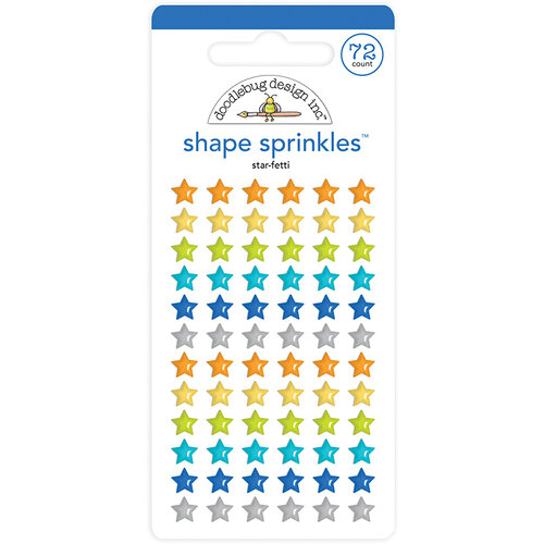 Doodlebug Design - Party Time Collection - Stickers - Shape Sprinkles - Enamel - Star-Fetti