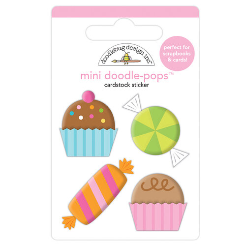Doodlebug Design - Hey Cupcake Collection - Stickers - Mini Doodle-Pops - Sweet Celebration