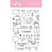 Doodlebug Design - Hey Cupcake Collection - Clear Photopolymer Stamps - Party Animals - Girl