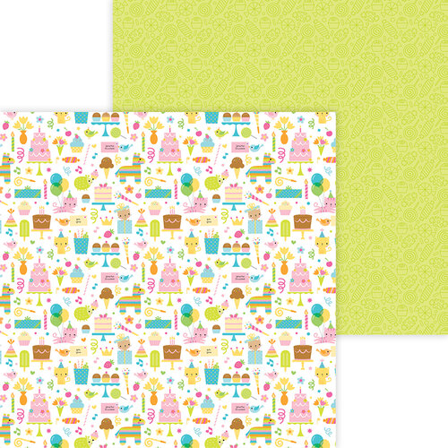 Doodlebug Design - Hey Cupcake Collection - 12 x 12 Double Sided Paper - Birthday Girl