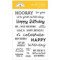 Doodlebug Design - All Occasion Collection - Clear Photopolymer Stamps - Happy Birthday