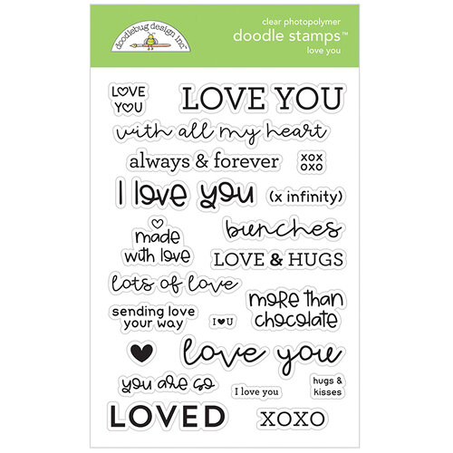 Doodlebug Design - All Occasion Collection - Clear Photopolymer Stamps - Love You