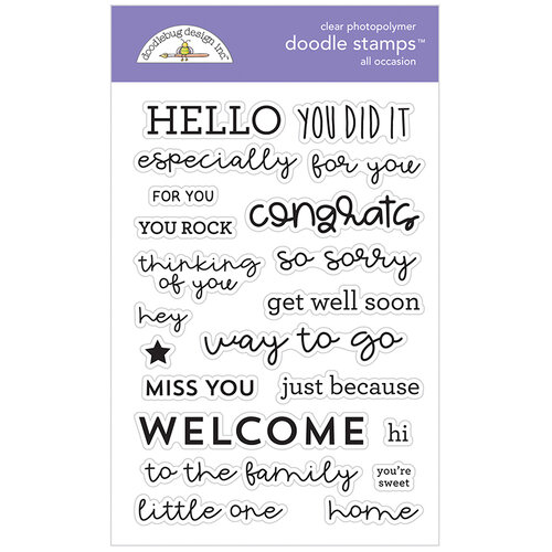 Doodlebug Design - All Occasion Collection - Clear Photopolymer Stamps - All Occasion