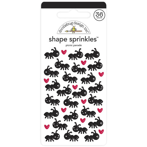 Doodlebug Design - Bar-B-Cute Collection - Stickers - Sprinkles - Self Adhesive Enamel Shapes - Picnic Parade