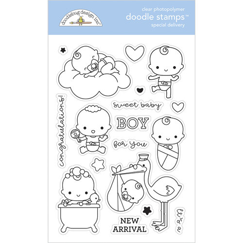 Doodlebug Design - Special Delivery Collection - Clear Photopolymer Stamps