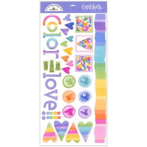 Doodlebug Design - Cardstock Stickers - Color of Love