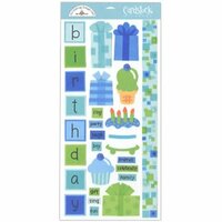 Doodlebug Design - Cardstock Stickers - Birthday Boy