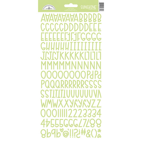 Doodlebug Design - Monochromatic Collection - Cardstock Stickers - Limeade Sunshine