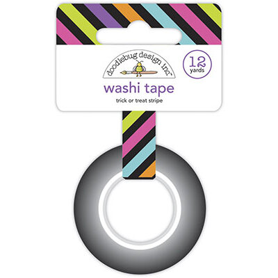 Doodlebug Design - Ghost Town Collection - Washi Tape - Trick or Treat Stripe