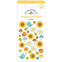 Doodlebug Design - Pumpkin Spice Collection - Stickers - Sprinkles - Self Adhesive Enamel Shapes - Fall Friends