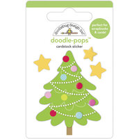 Doodlebug Design - Night Before Christmas Collection - Doodle-Pops - 3 Dimensional Cardstock Stickers - Tinsel Time