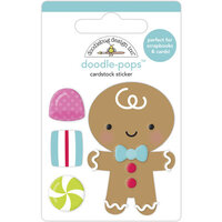 Doodlebug Design - Night Before Christmas Collection - Doodle-Pops - 3 Dimensional Cardstock Stickers - Goody Goody Gumdrops