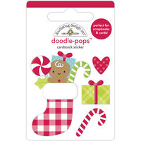 Doodlebug Design - Night Before Christmas Collection - Doodle-Pops - 3 Dimensional Cardstock Stickers - Stocking Stuffers