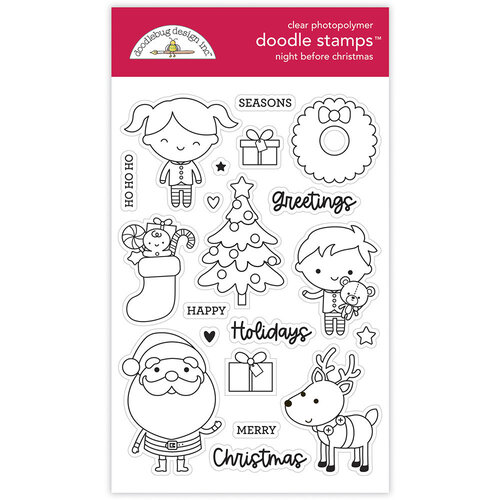 Doodlebug Design - Night Before Christmas Collection - Clear Photopolymer Stamps - Night Before Christmas