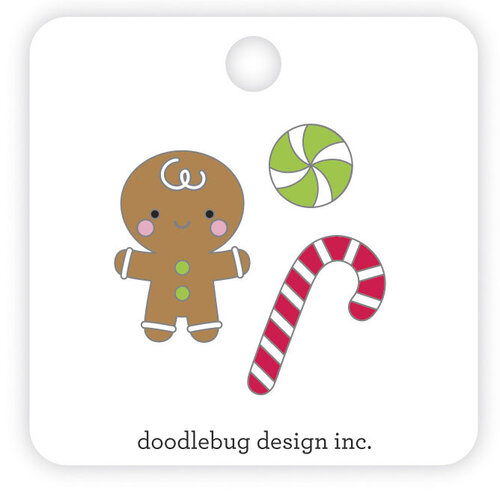 Doodlebug Design - Night Before Christmas Collection - Collectible Pins - Sugarplums