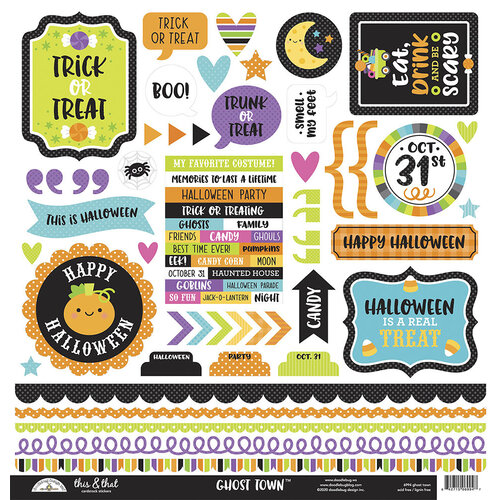 Doodlebug Design - Ghost Town Collection - Cardstock Stickers - This and That