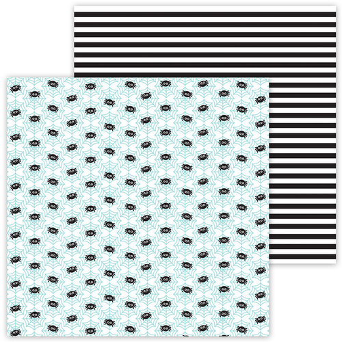 Doodlebug Design - Ghost Town Collection - 12 x 12 Double Sided Paper - Spunky Spiders