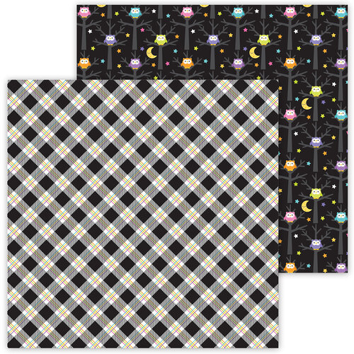 Doodlebug Design - Ghost Town Collection - 12 x 12 Double Sided Paper - Hocus Pocus Plaid