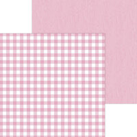 Doodlebug Design - Monochromatic Collection - 12 x 12 Double Sided Paper - Cupcake Buffalo Check