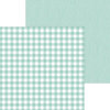 Doodlebug Design - Monochromatic Collection - 12 x 12 Double Sided Paper - Pistachio Buffalo Check