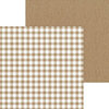 Doodlebug Design - Monochromatic Collection - 12 x 12 Double Sided Paper - Kraft Buffalo Check