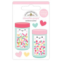 Doodlebug Design - Made With Love Collection - Doodle-Pops - 3 Dimensional Cardstock Stickers - Sprinkle Shoppe