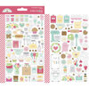 Doodlebug Design - Made With Love Collection - Cardstock Stickers - Mini Icons