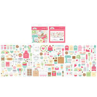 Doodlebug Design - Made With Love Collection - Odds and Ends - Die Cut Cardstock Pieces