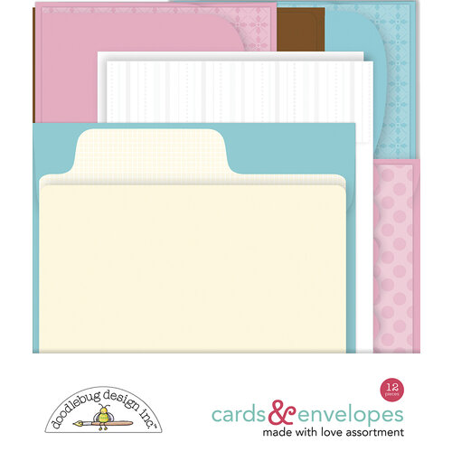 Doodlebug Design - Made With Love Collection - Cards and Envelopes