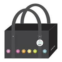 Doodlebug Design - Monochromatic Collection - Daisies Foldable Tote