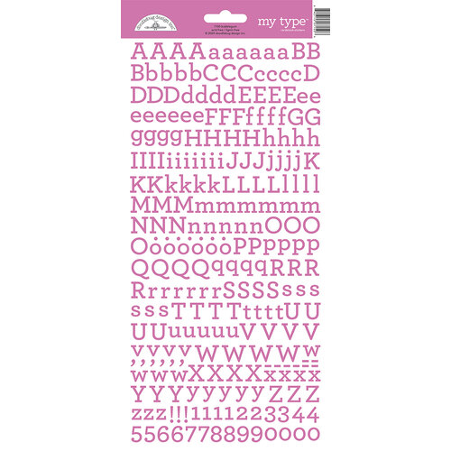 Doodlebug Design - Cardstock Stickers - Alphabet - My Type - Bubblegum