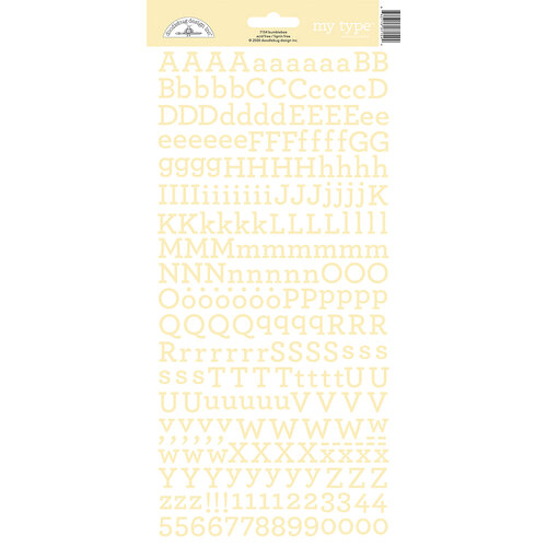Doodlebug Design - Cardstock Stickers - Alphabet - My Type - Bumblebee
