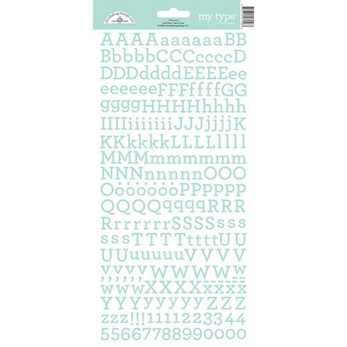 Doodlebug Design - Cardstock Stickers - Alphabet - My Type - Mint