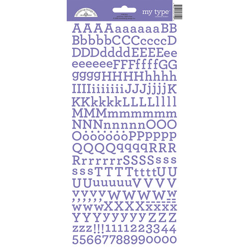Doodlebug Design - Cardstock Stickers - Alphabet - My Type - Lilac