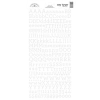 Doodlebug Design - Cardstock Stickers - Alphabet - My Type - Lily White