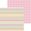 Doodlebug Design - Hippity Hoppity Collection - 12 x 12 Double Sided Paper - Easter Egg Stripe