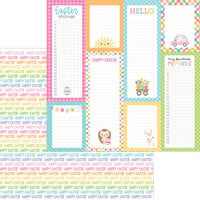 Doodlebug Design - Hippity Hoppity Collection - 12 x 12 Double Sided Paper - Happy Easter