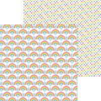 Doodlebug Design - Fairy Garden Collection - 12 x 12 Double Sided Paper - Rainbow Love