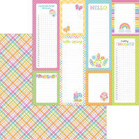 Doodlebug Design - Fairy Garden Collection - 12 x 12 Double Sided Paper - Pixie Plaid