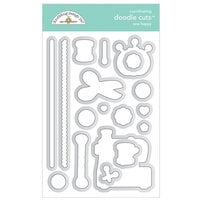 Doodlebug Design - Cute and Crafty Collection - Doodle Cuts - Metal Dies - Sew Happy