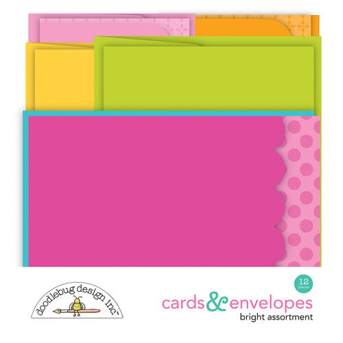 Doodlebug Design - Cute and Crafty Collection - Cards and Envelopes - Spring Assortment