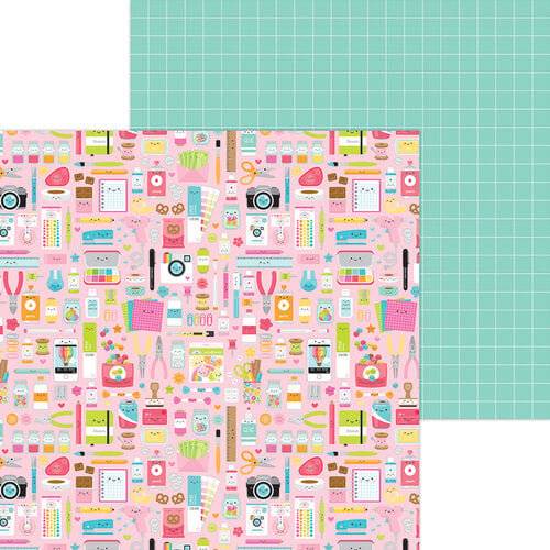 Doodlebug Design - Cute and Crafty Collection - 12 x 12 Double Sided Paper - Cute and Crafty
